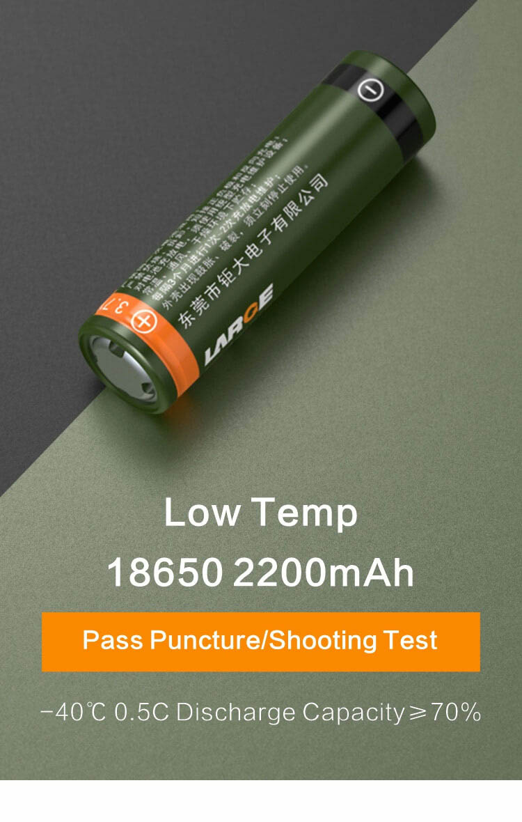 Low Temperature 18650 Cell with Puncture Test